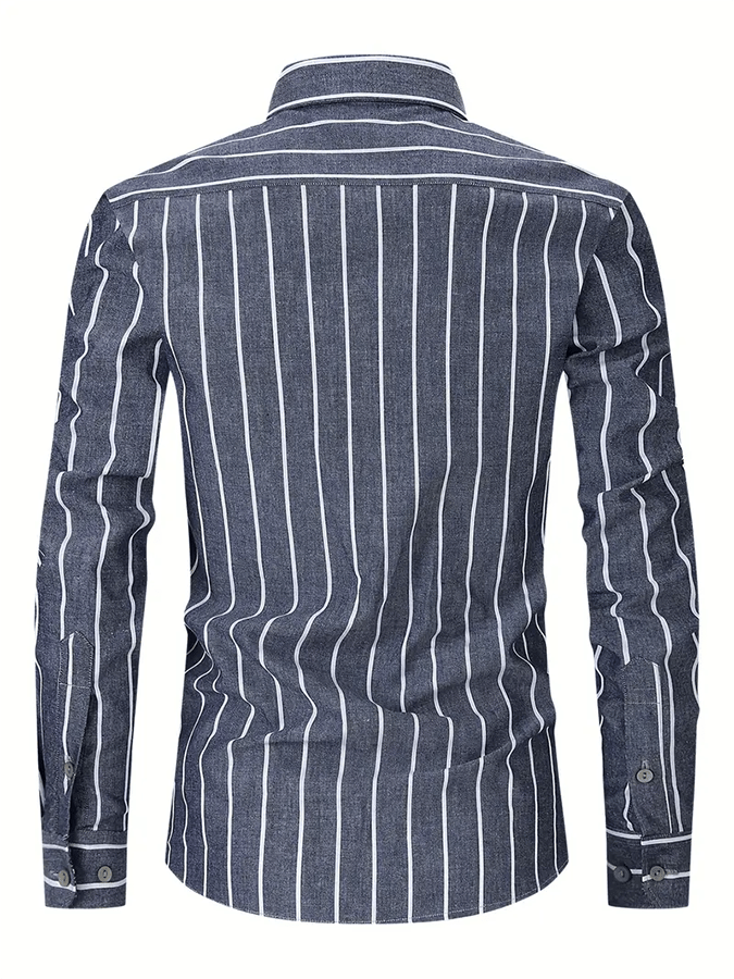 Camisa a rayas ejecutivo casual para hombre