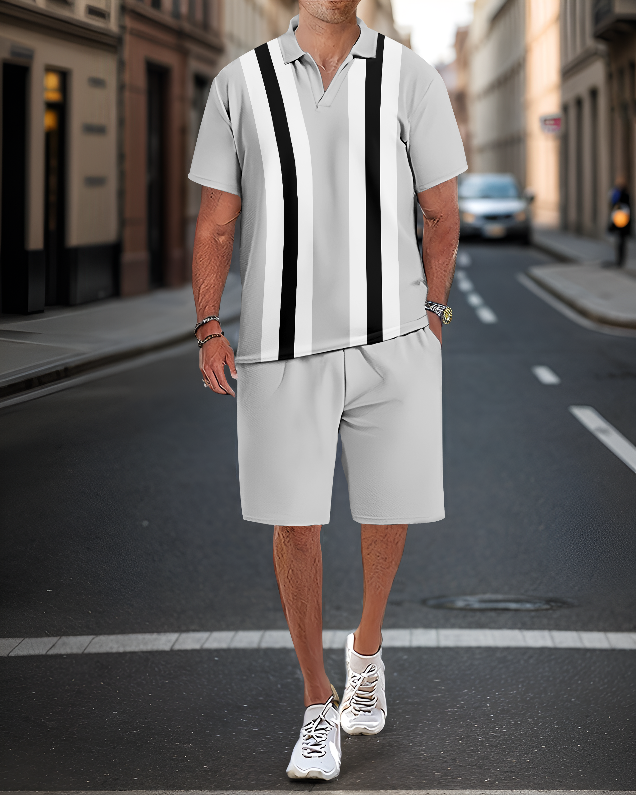 Suitmens casual Summer POLO Set 010 para hombre