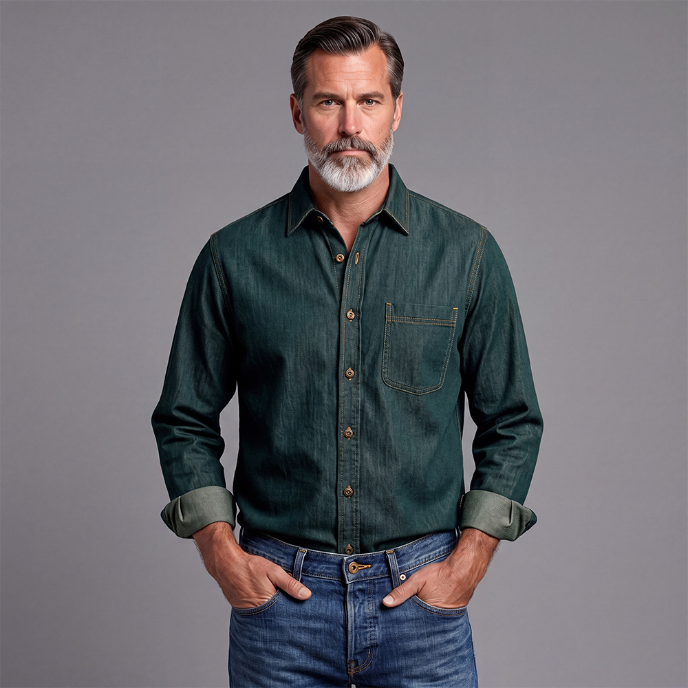 Chaqueta casual Denim camisa For Men