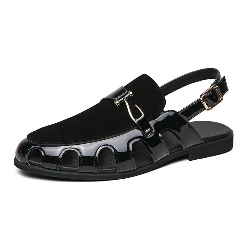 Sandalias retro transpirable Hollow Buckle Dress