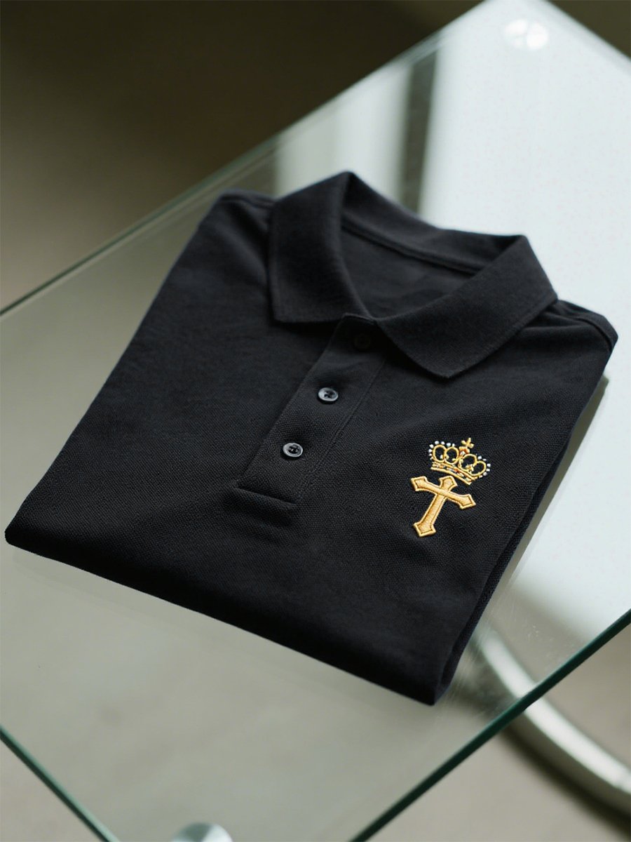 Camisa polo ejecutivo casual Button de manga corta para hombre