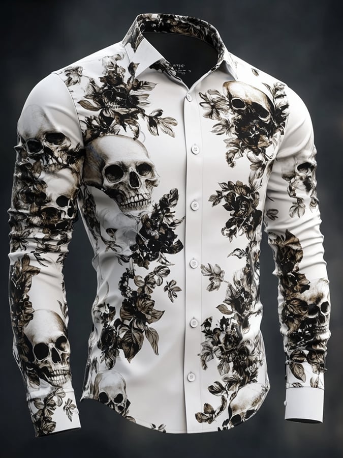Camisa retro Gothic Dark para hombre