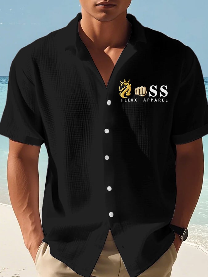 Camisa Waffle Fabric casual para hombre