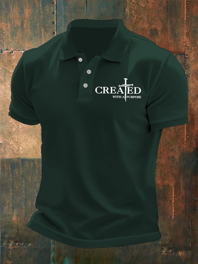 Camisa polo Created With A Purpose estampado para hombre