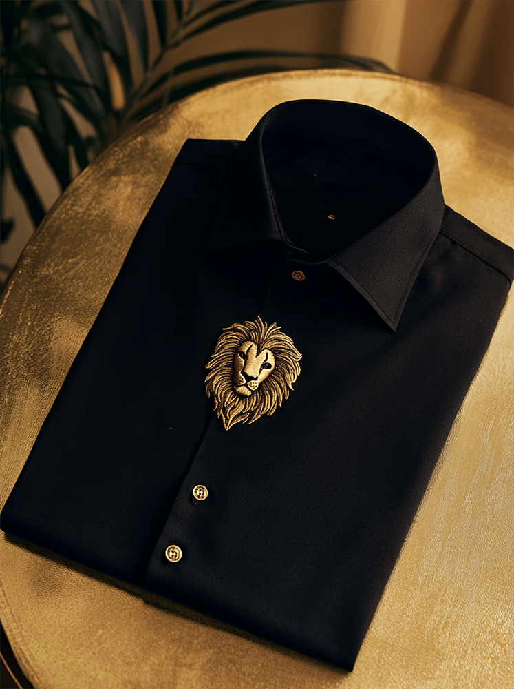 Camisa satén Luxe de manga corta para hombre