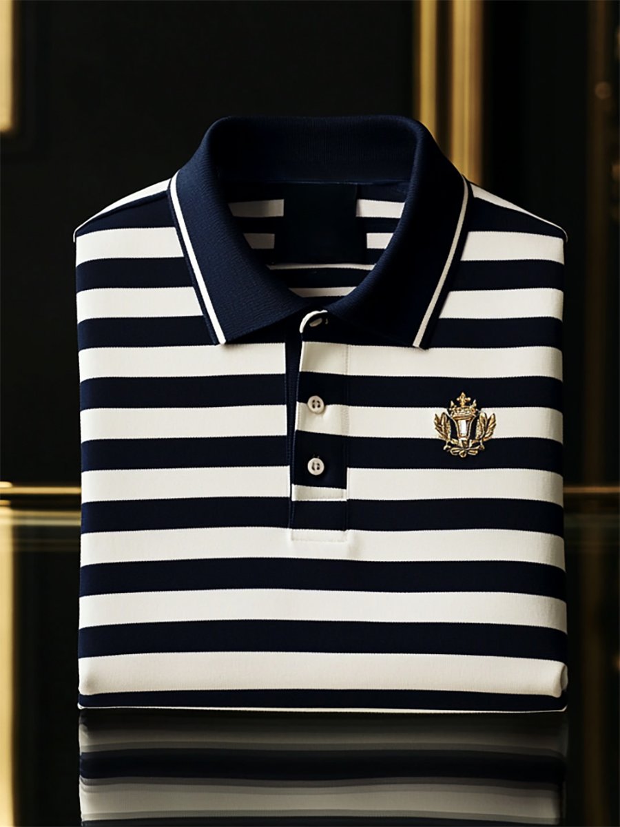 Camisa polo casual ejecutivo de manga larga para hombre
