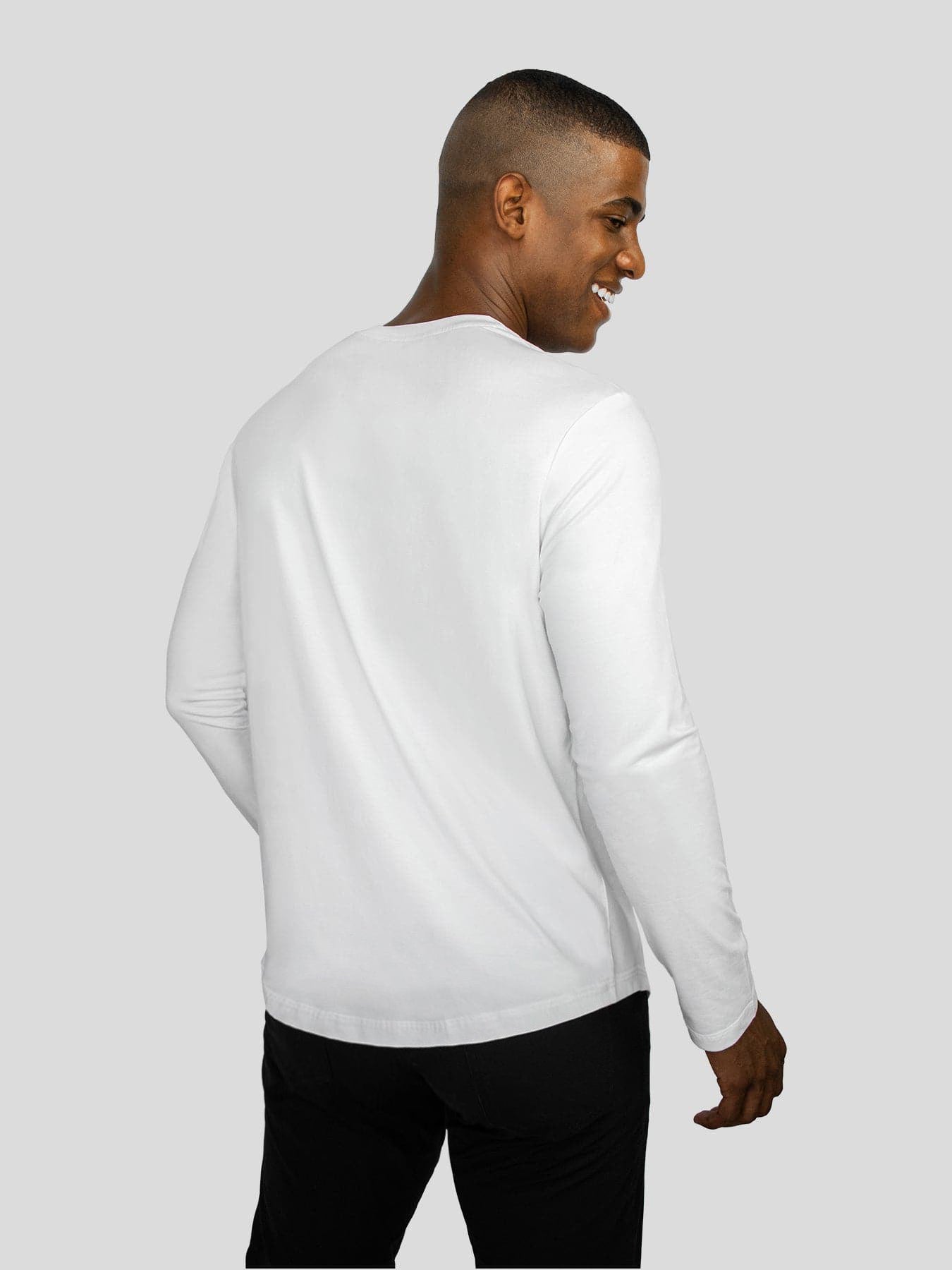 StaySmooth de manga larga Curve Hem Tee: de corte entallado