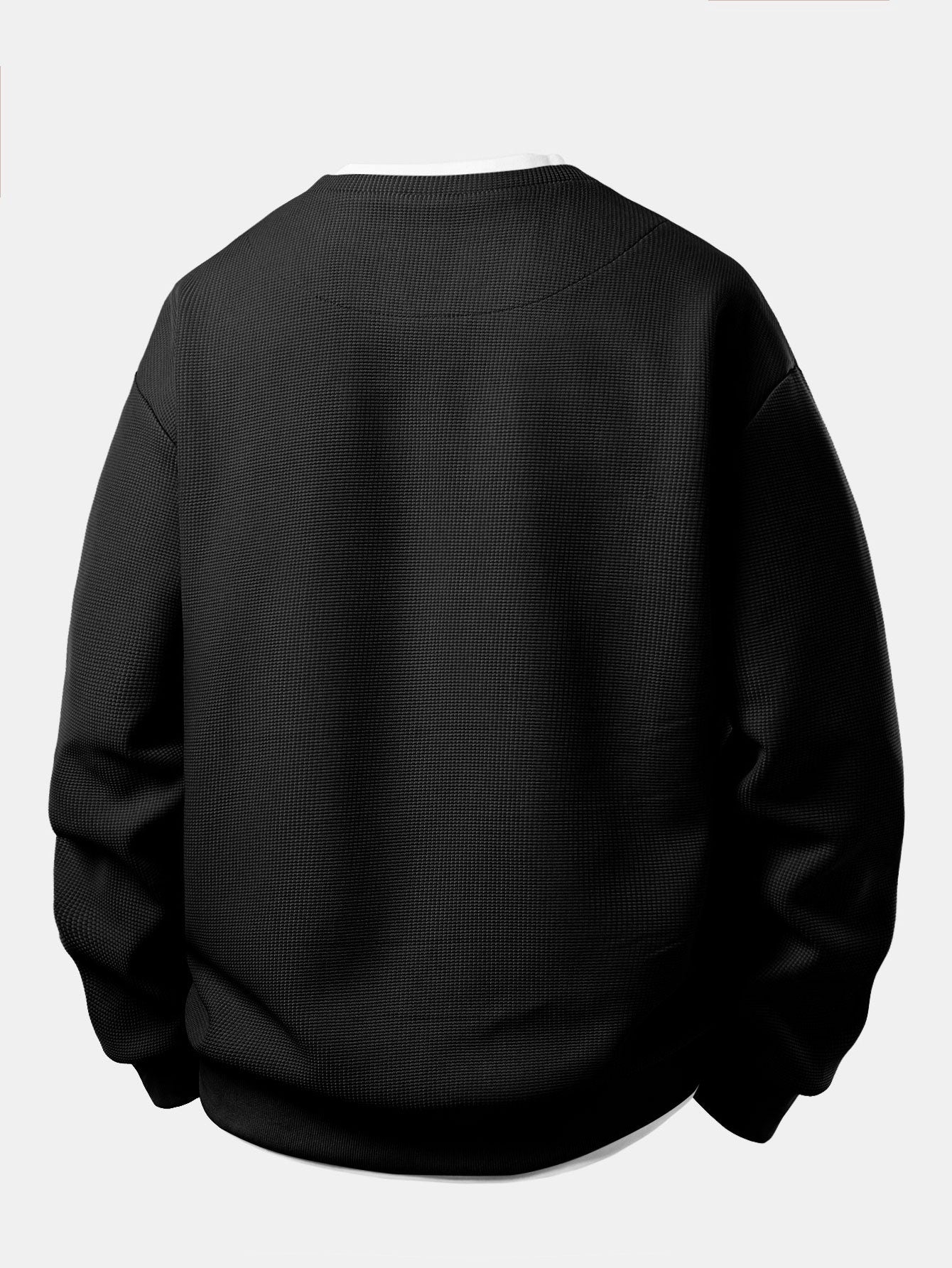 Sudadera 2 In 1 Waffle Notched Collar & Waffle Pleated Pintuck Straight Leg pantalón