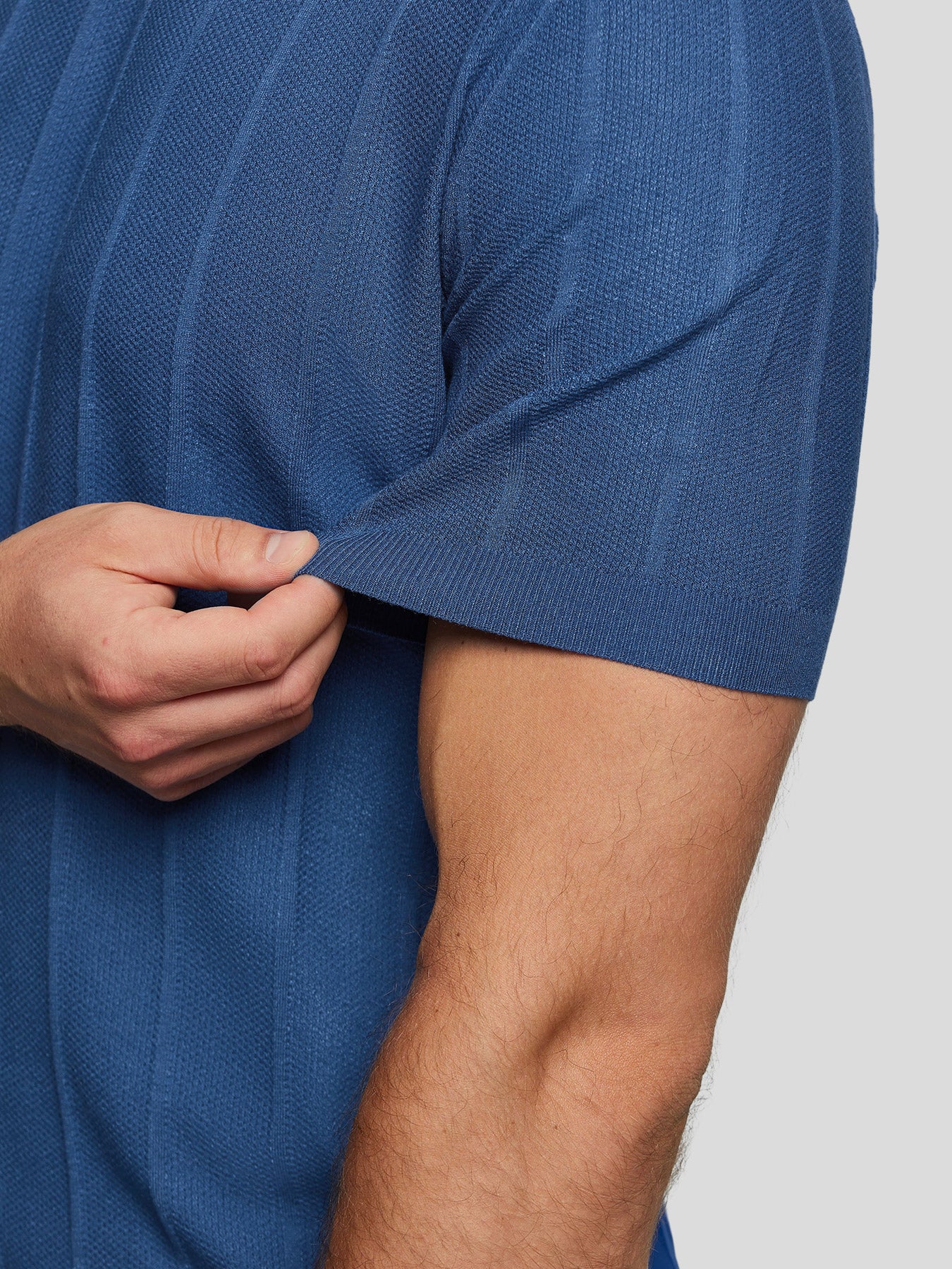 Camiseta Gentletejido transpirable a rayas de manga corta tejidoted