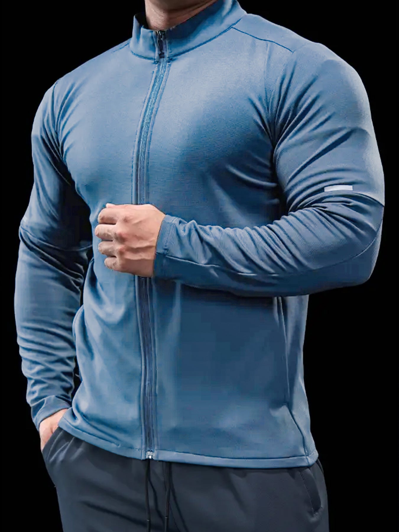 Chaqueta SmoothBlend Quick Dry Stand cuello Sports Fitness