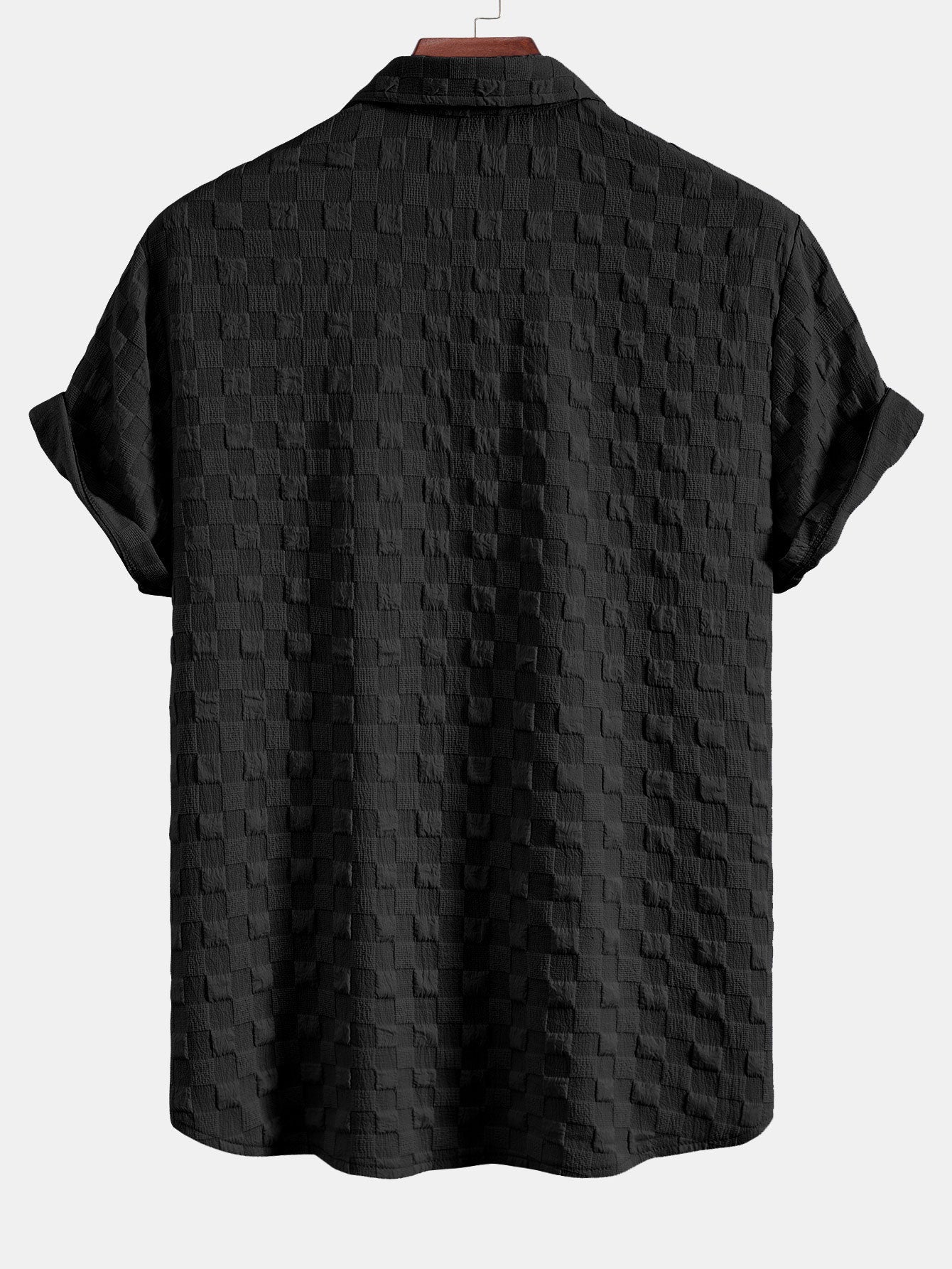 Camisa Checkerboard Textured Button Up