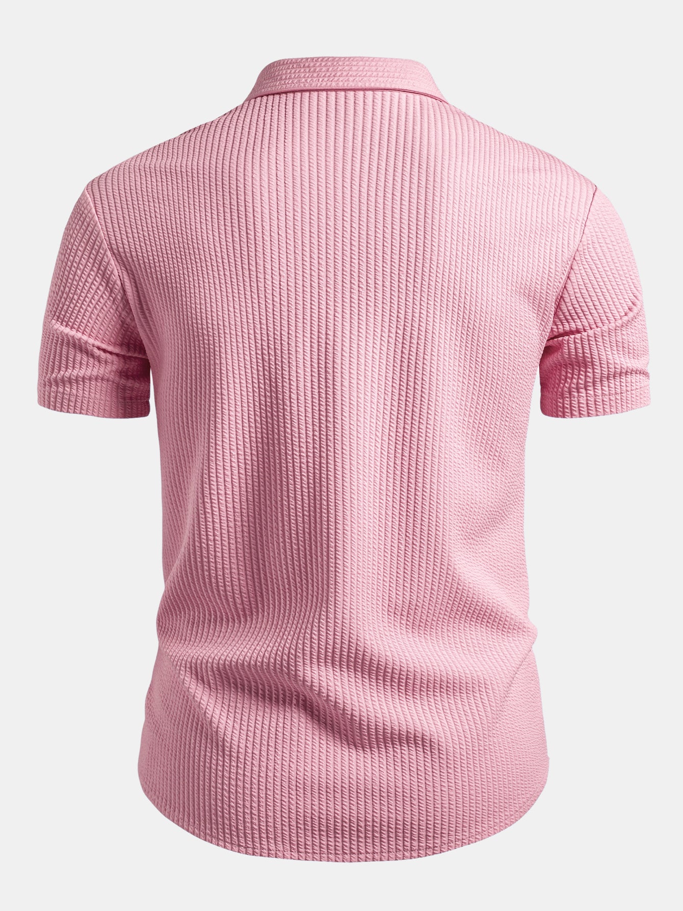 Camisa Muscle Fit Ribbed Button Up