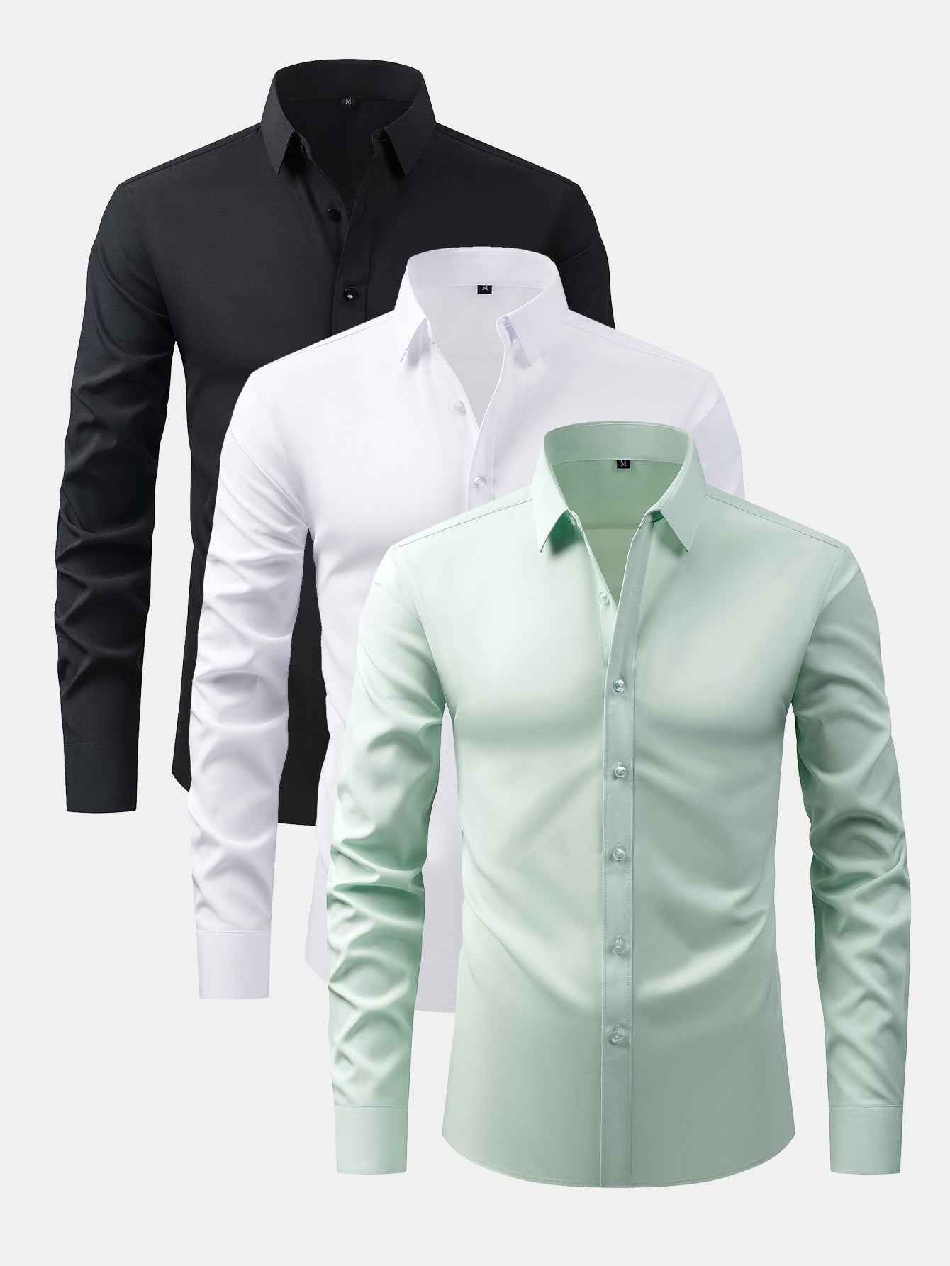 de manga larga Button Up camisa de vestir