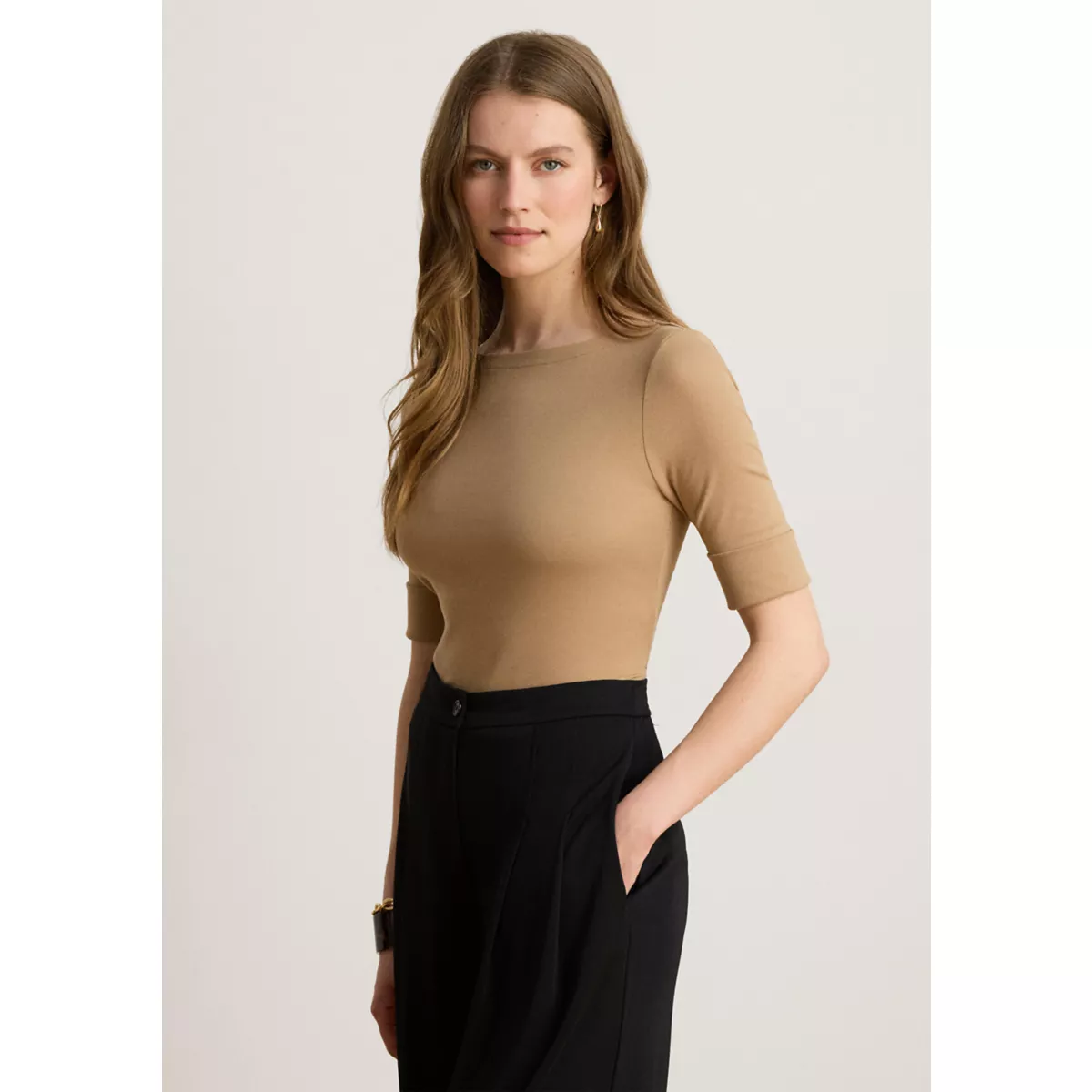 Women's Cotton Boat Neck Top - 7