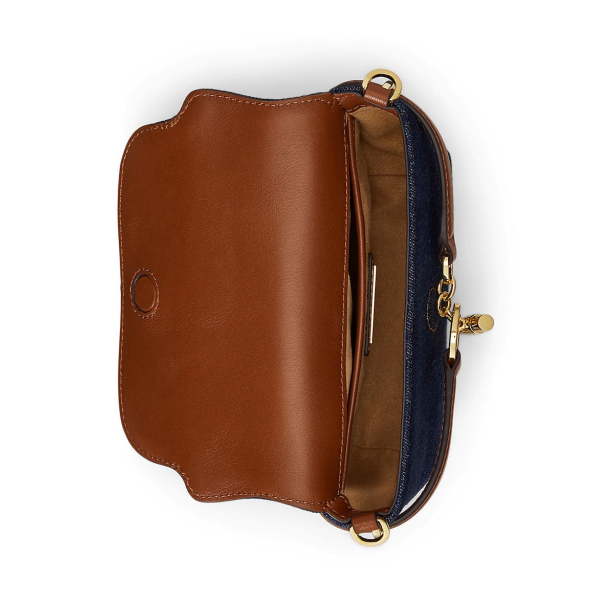 Washed Denim Small Blaike Crossbody Bag - 5