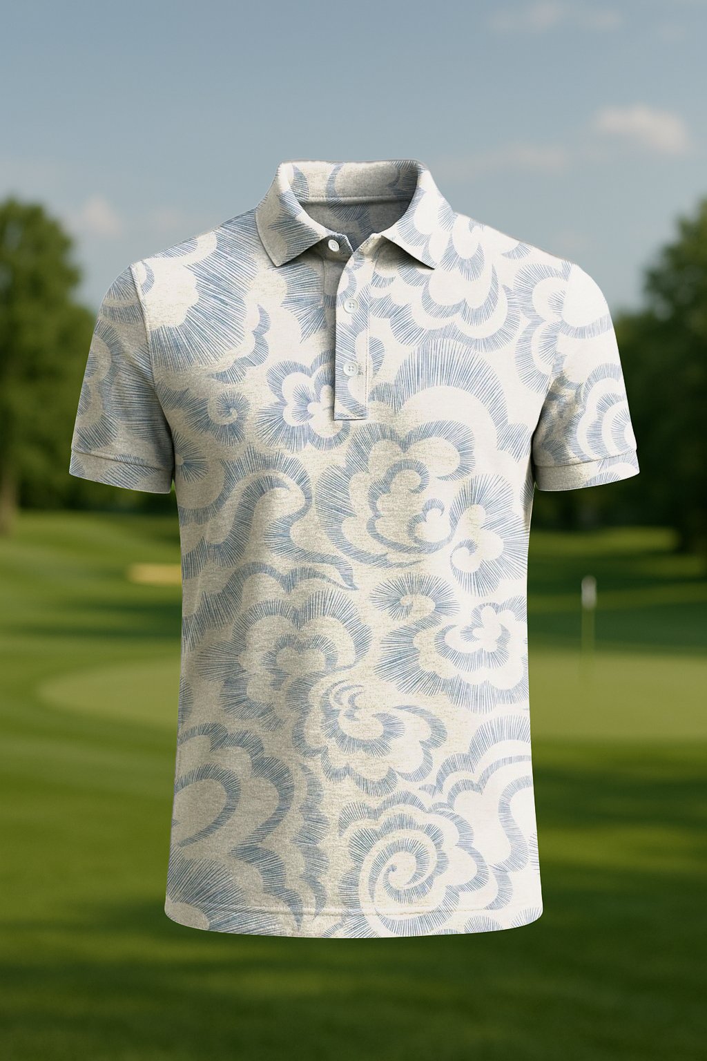 Camisa polo clásico ejecutivo Old Money Button de manga corta para hombre