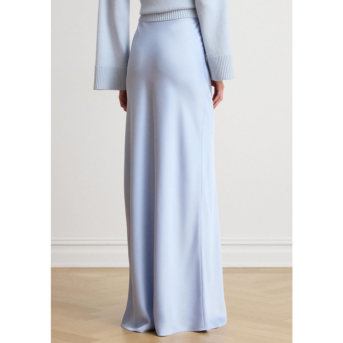 Women's Satin Charmeuse Maxi Skirt - 2