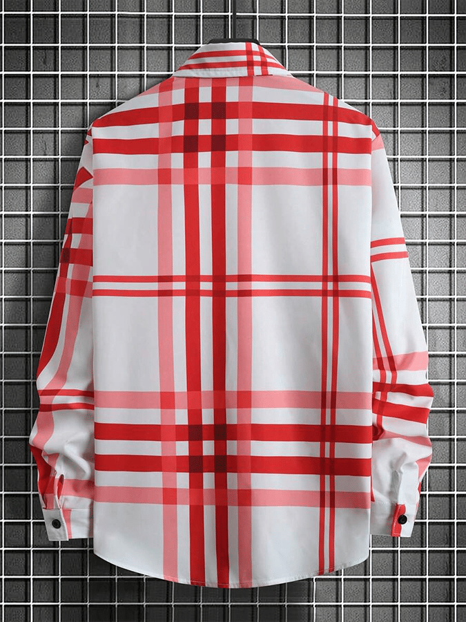 Camisa a cuadros ejecutivo casual para hombre
