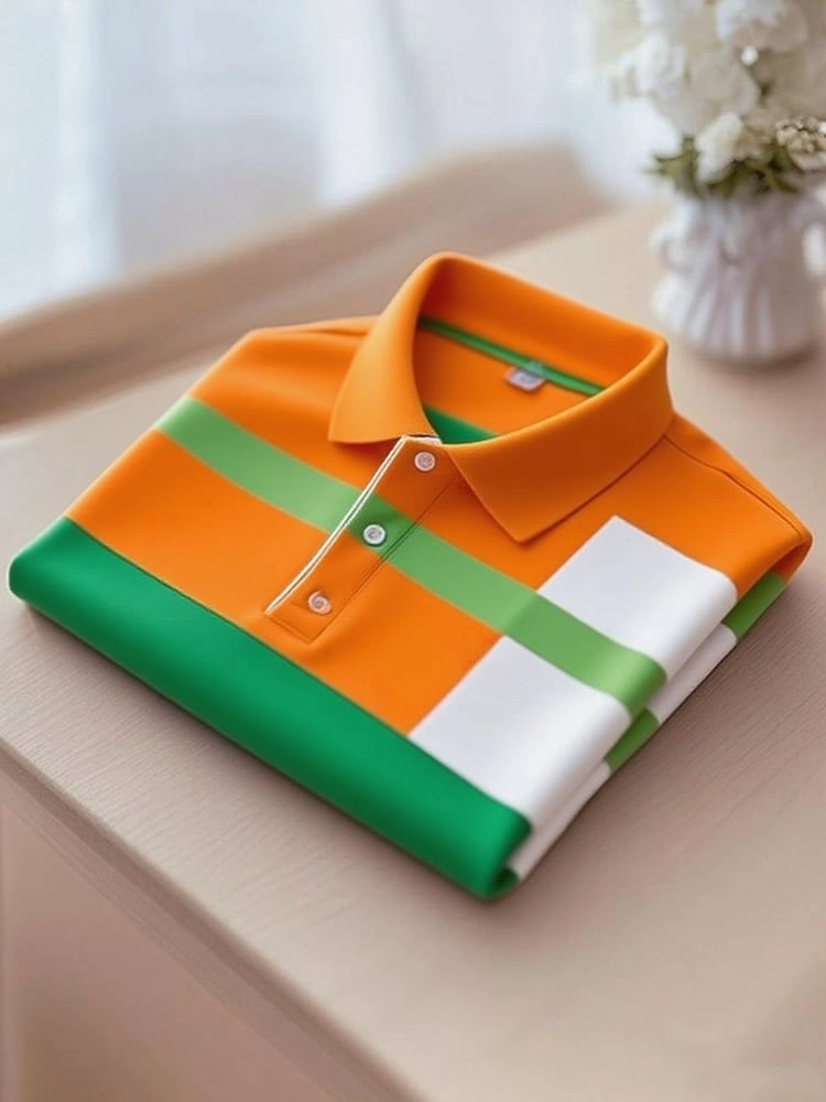 Camisa polo Smart casual en bloques de color Logo Button de manga corta para hombre