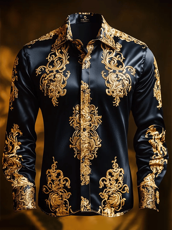 Camisa de lujo Gorgeous de manga larga para hombre