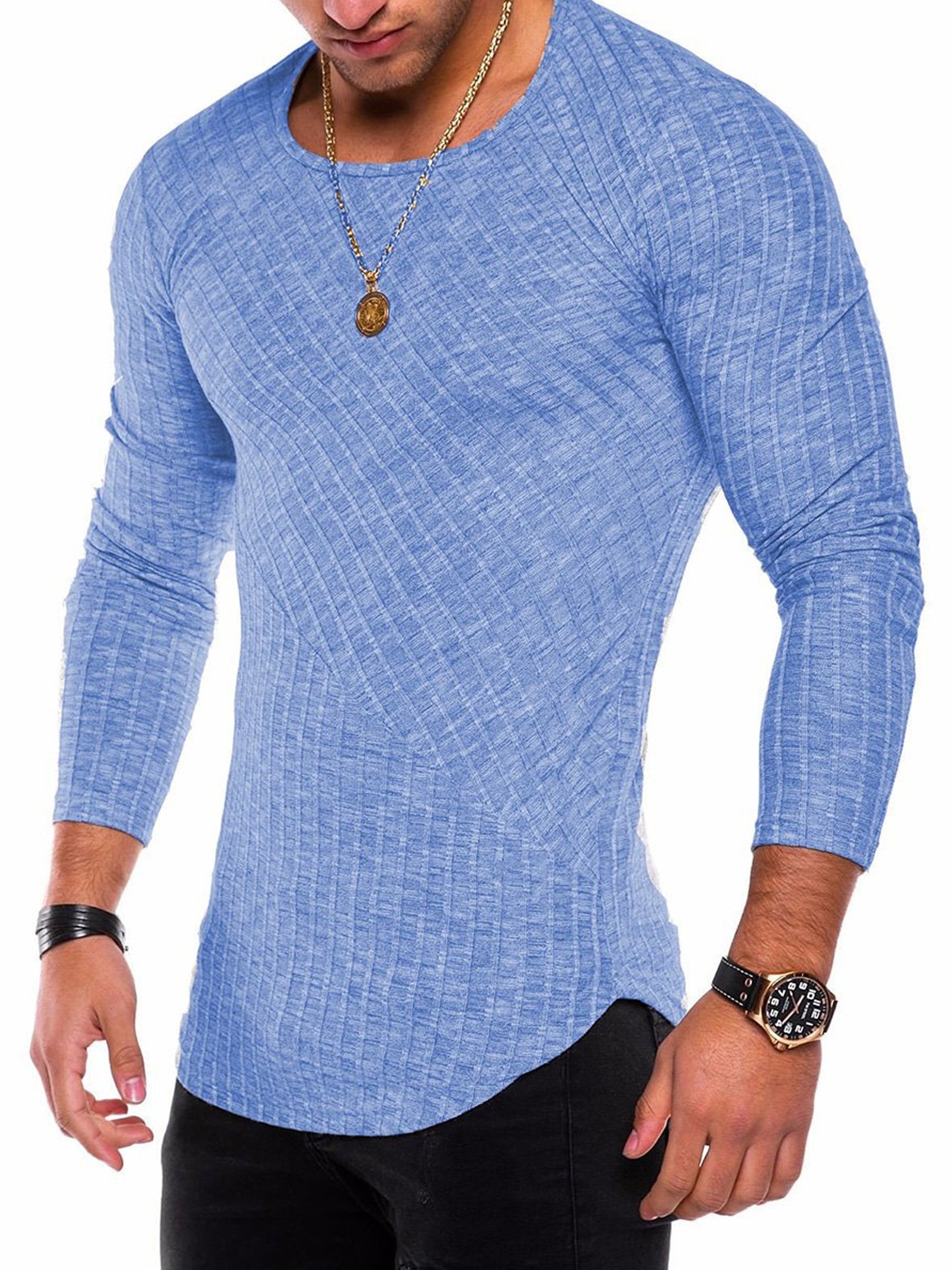 Camiseta casual and Comfortable Patchpara trabajo de manga larga para hombre