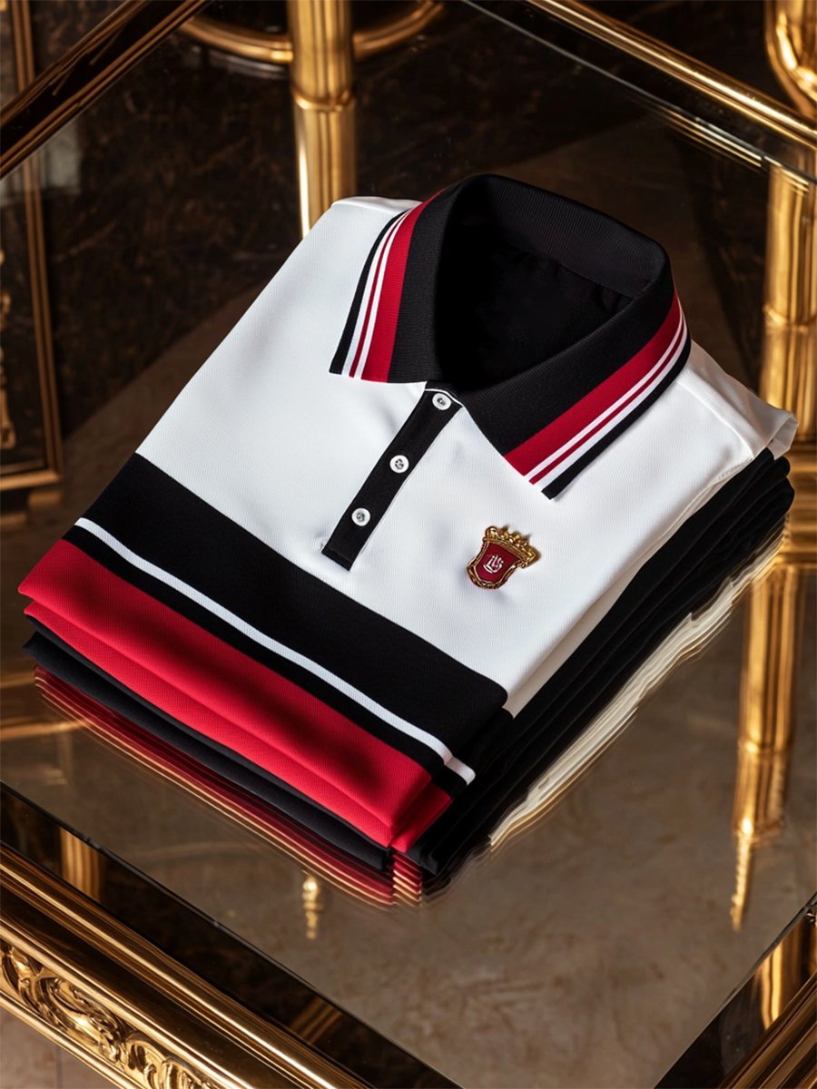 Camisa polo casual ejecutivo de manga larga para hombre