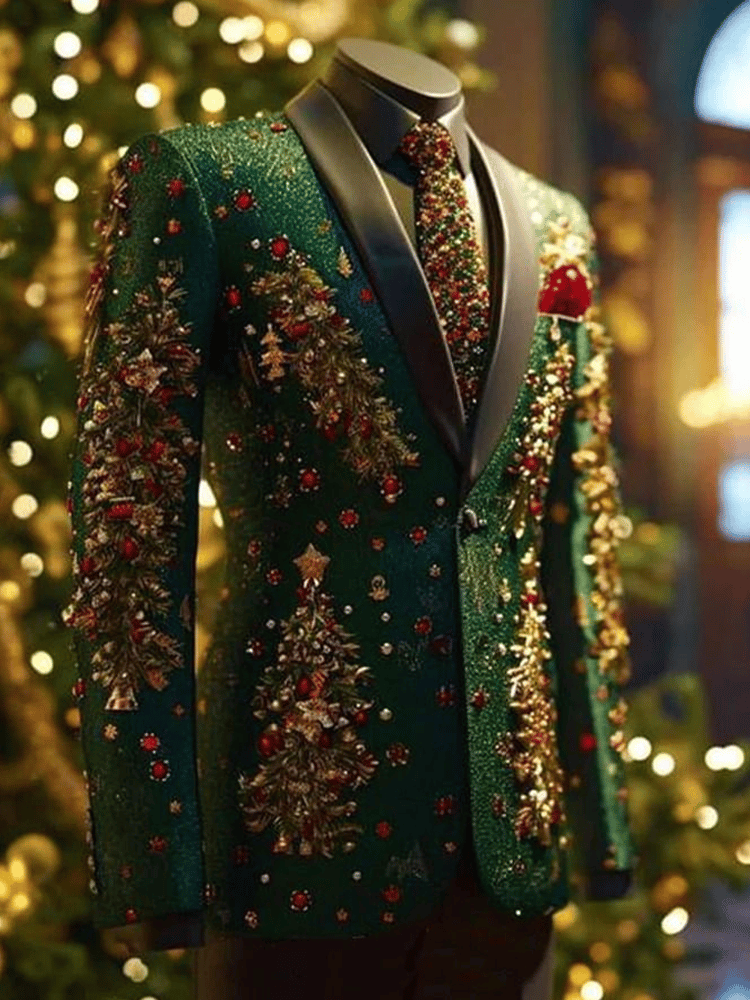 Saco de lujo Christmas Festive para hombre