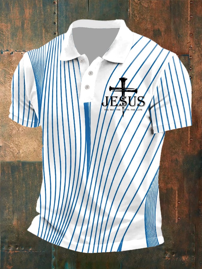 Camisa polo Faith estampado casual para hombre