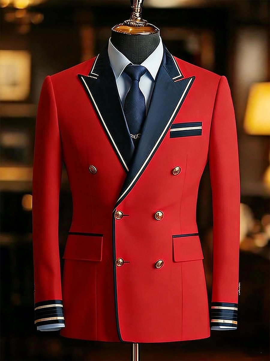 para hombre vintage Patriotic Red Suit chaqueta