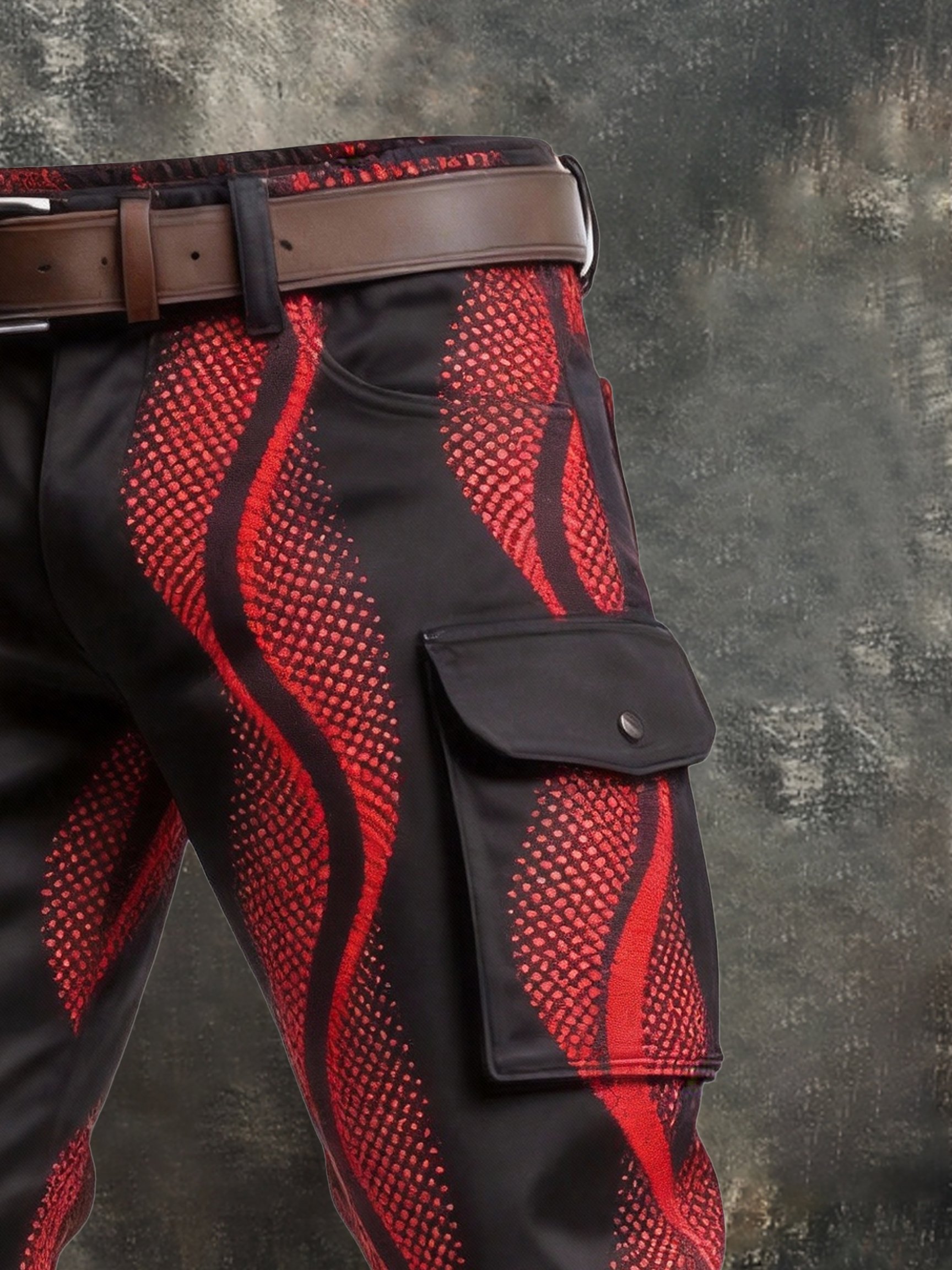 Pantalón vintage Color-Block desgastado Cargo para hombre