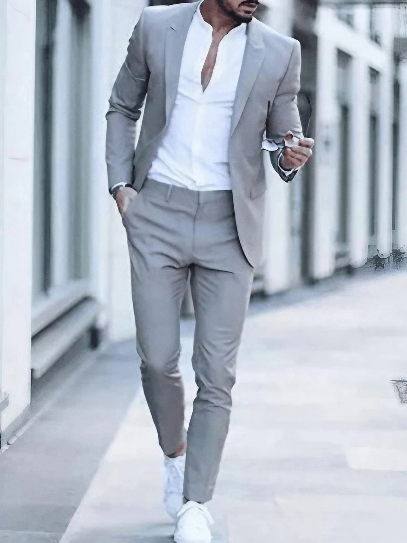 Ejecutivo Single-Breasted de color sólido Two-Piece Suit para hombre