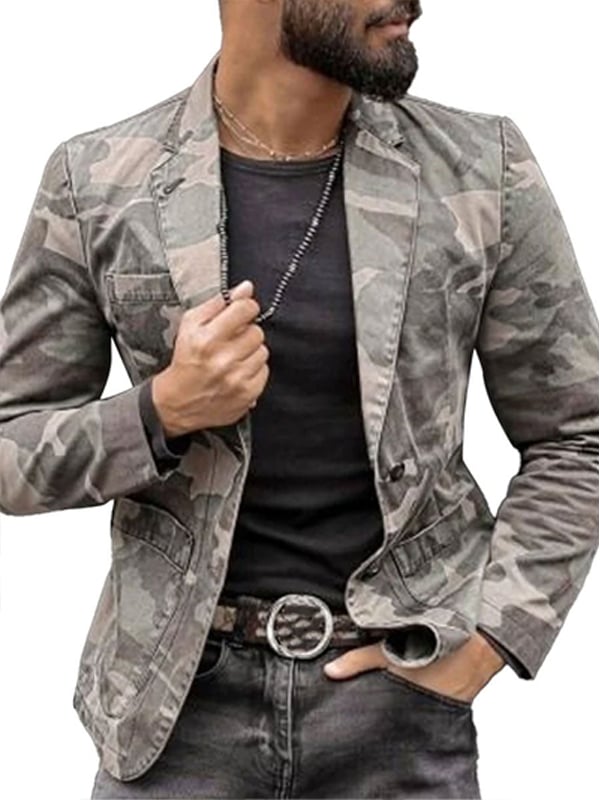 Casual elegantee estampado Suit para hombre