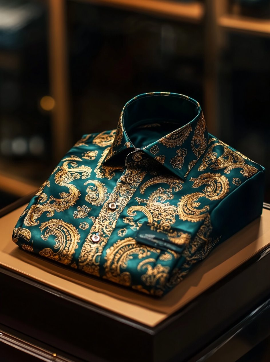 Camisa de lujo Gorgeous de manga larga para hombre