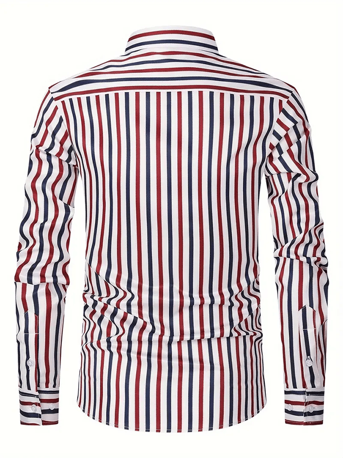 para hombre a rayas ejecutivo casual camisa