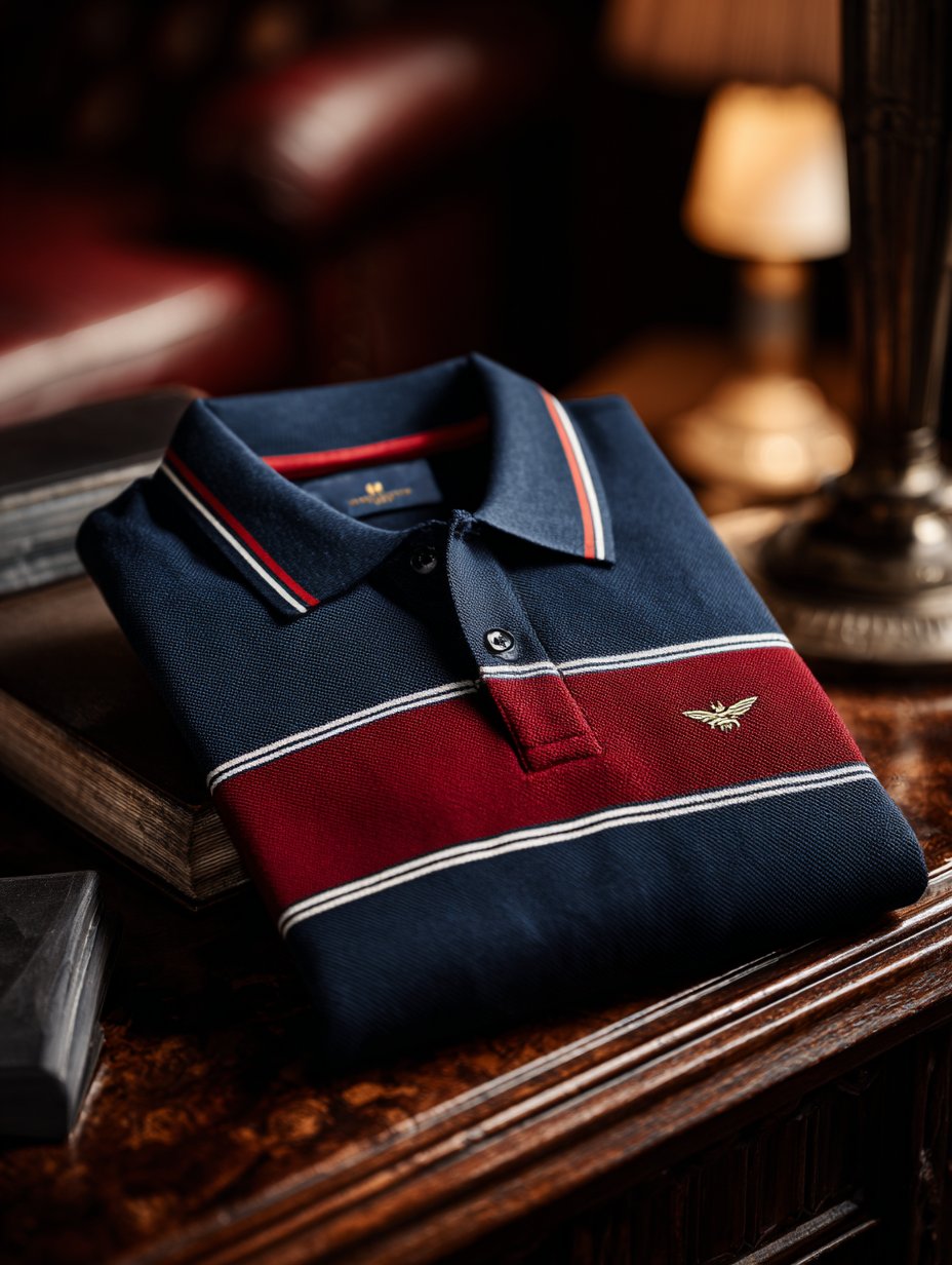Camisa polo a rayas ejecutivo casual de manga corta para hombre