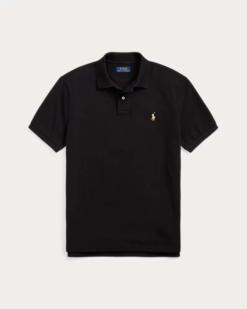 Camisa polo de malla con ribete de cuadros escoceses personalizada y ajustada para hombre - vista 2