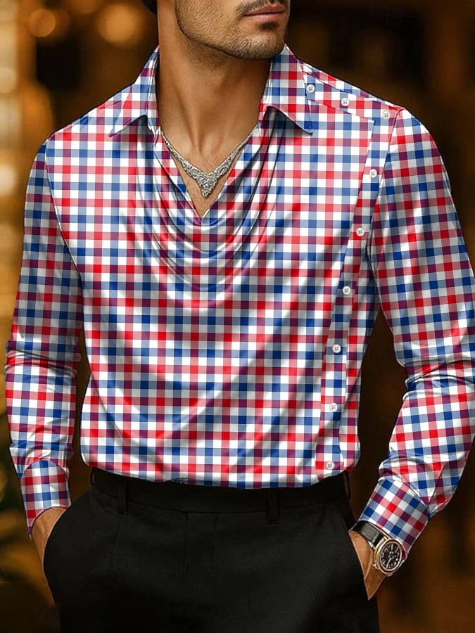 Camisa ejecutivo casual satén para hombre