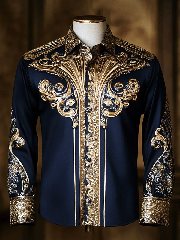 Camisa de lujo Gorgeous de manga larga para hombre