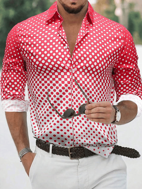Camisa ejecutivo casual de manga larga para hombre