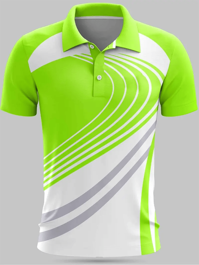 Camisa polo Golf casual estampado casual para hombre