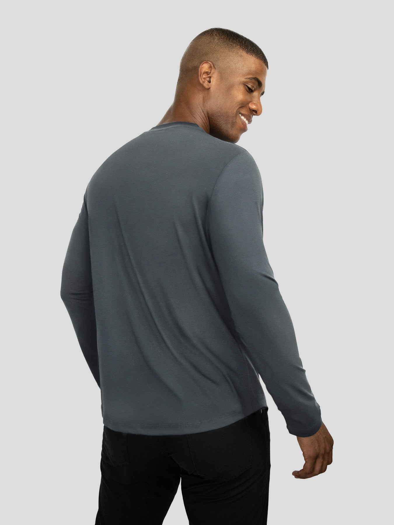 StaySmooth de manga larga Curve Hem Tee: de corte entallado