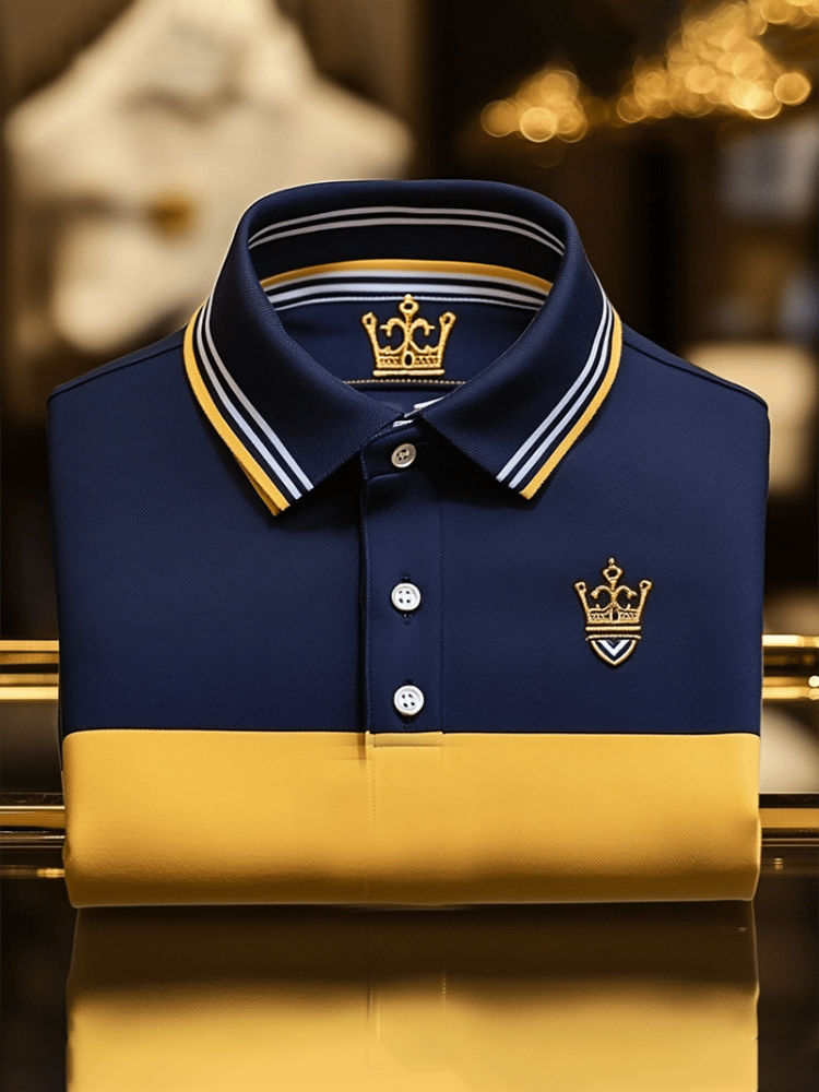 Camisa polo ejecutivo casual Button de manga corta para hombre
