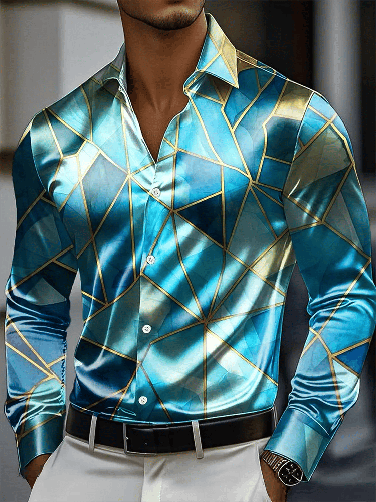 Camisa vintage de manga larga para hombre