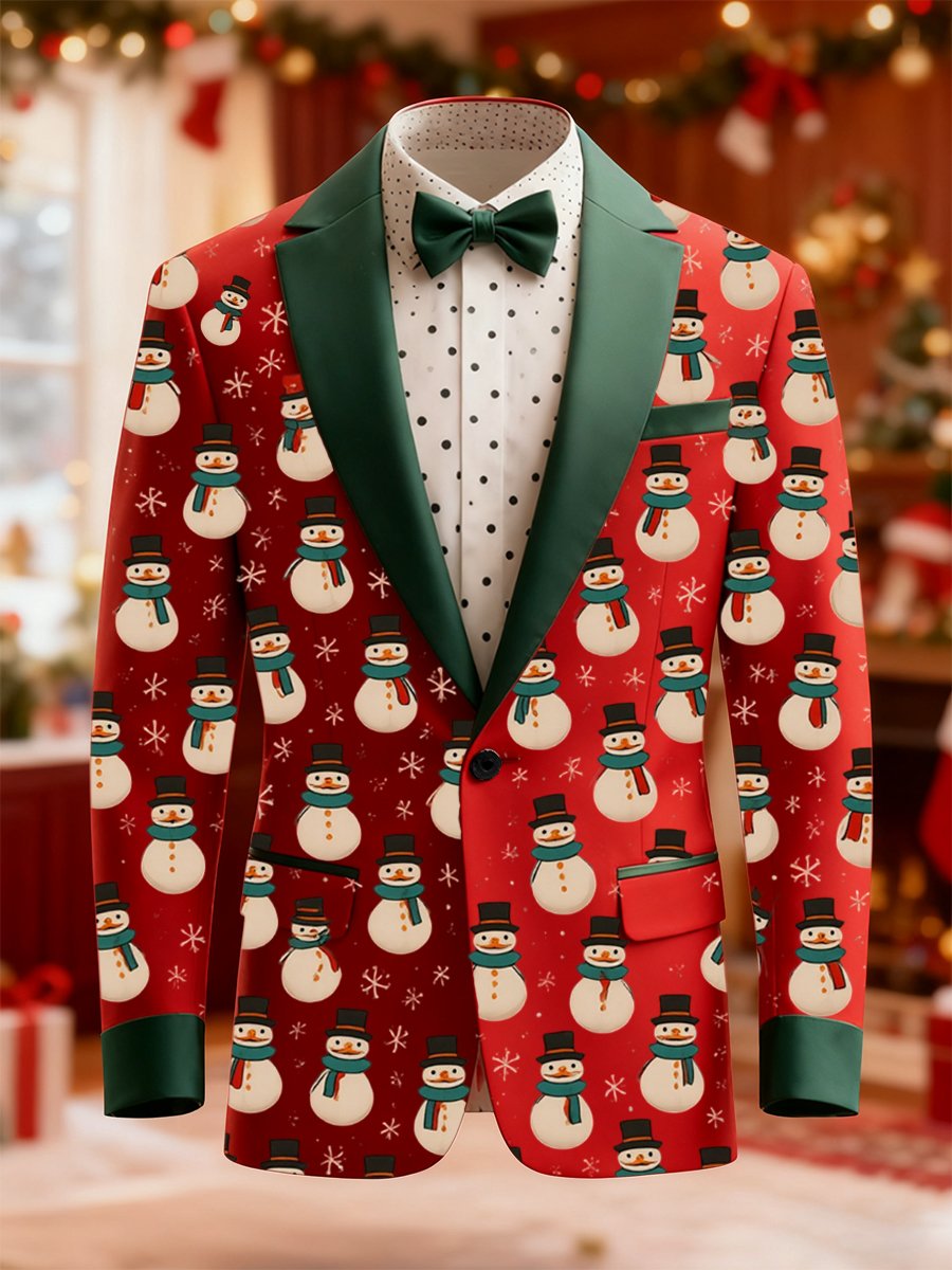 Ejecutivo casual Christmas Suit Outerwear para hombre