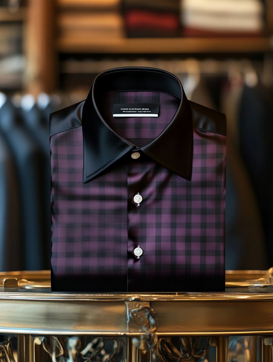 Camisa de lujo seda ejecutivo clásico de manga larga para hombre