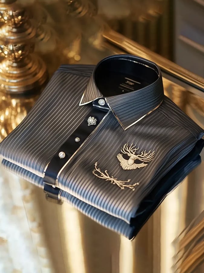Camisa seda Cross de lujo ejecutivo de manga larga para hombre