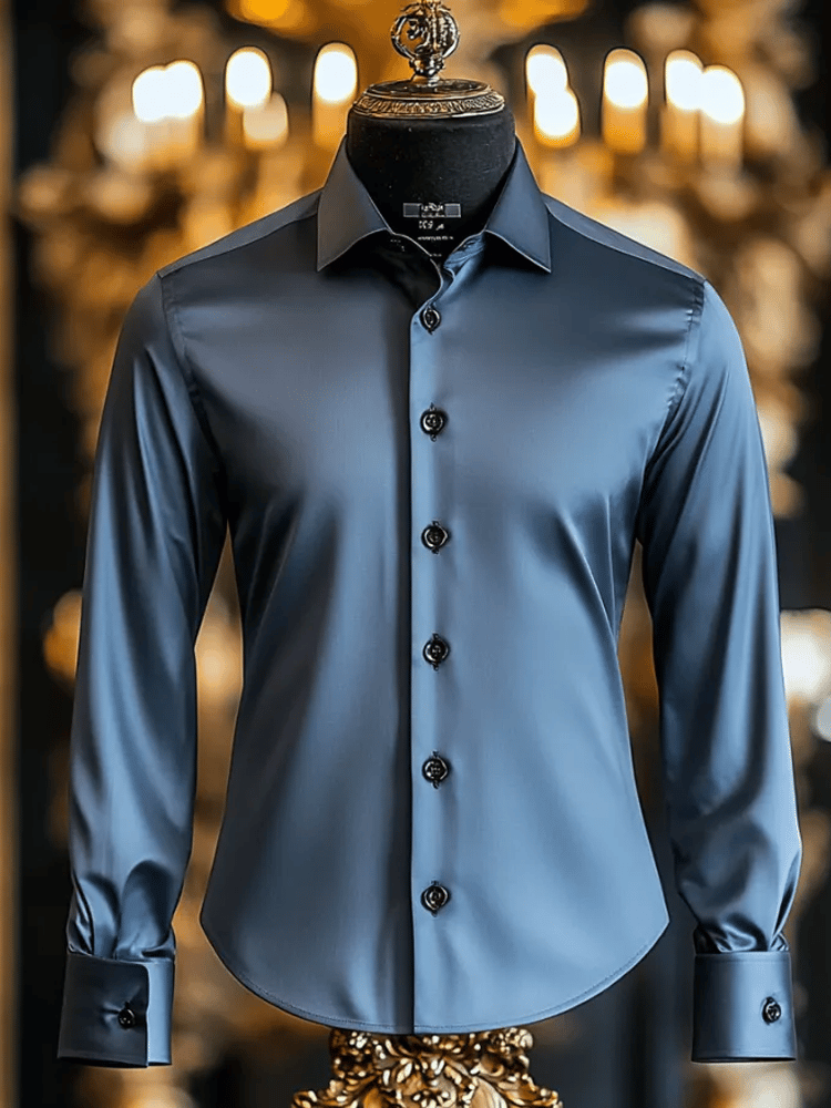 Camisa elegante Romantic a rayas de manga larga para hombre