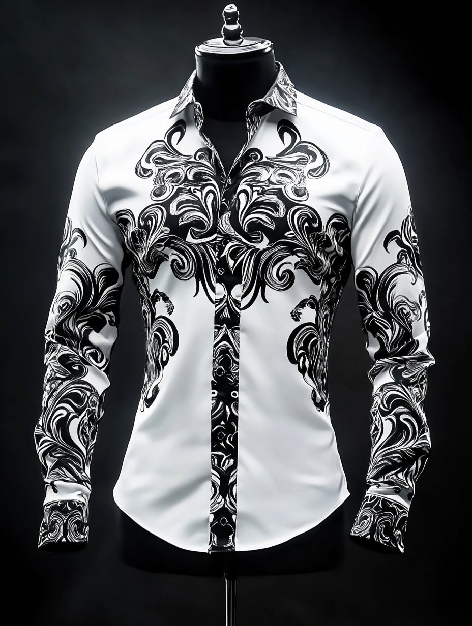 Camisa de lujo Gorgeous de manga larga para hombre