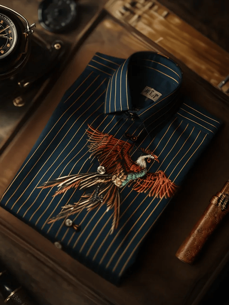 Camisa de lujo ejecutivo de manga larga para hombre