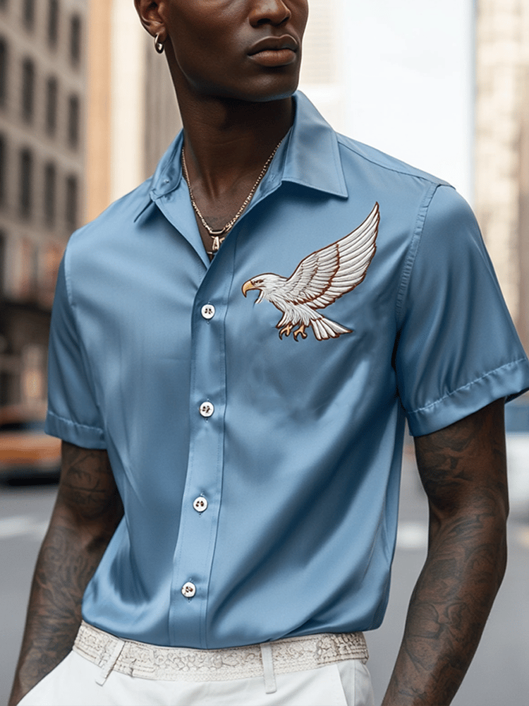 Camisa ejecutivo de manga corta para hombre